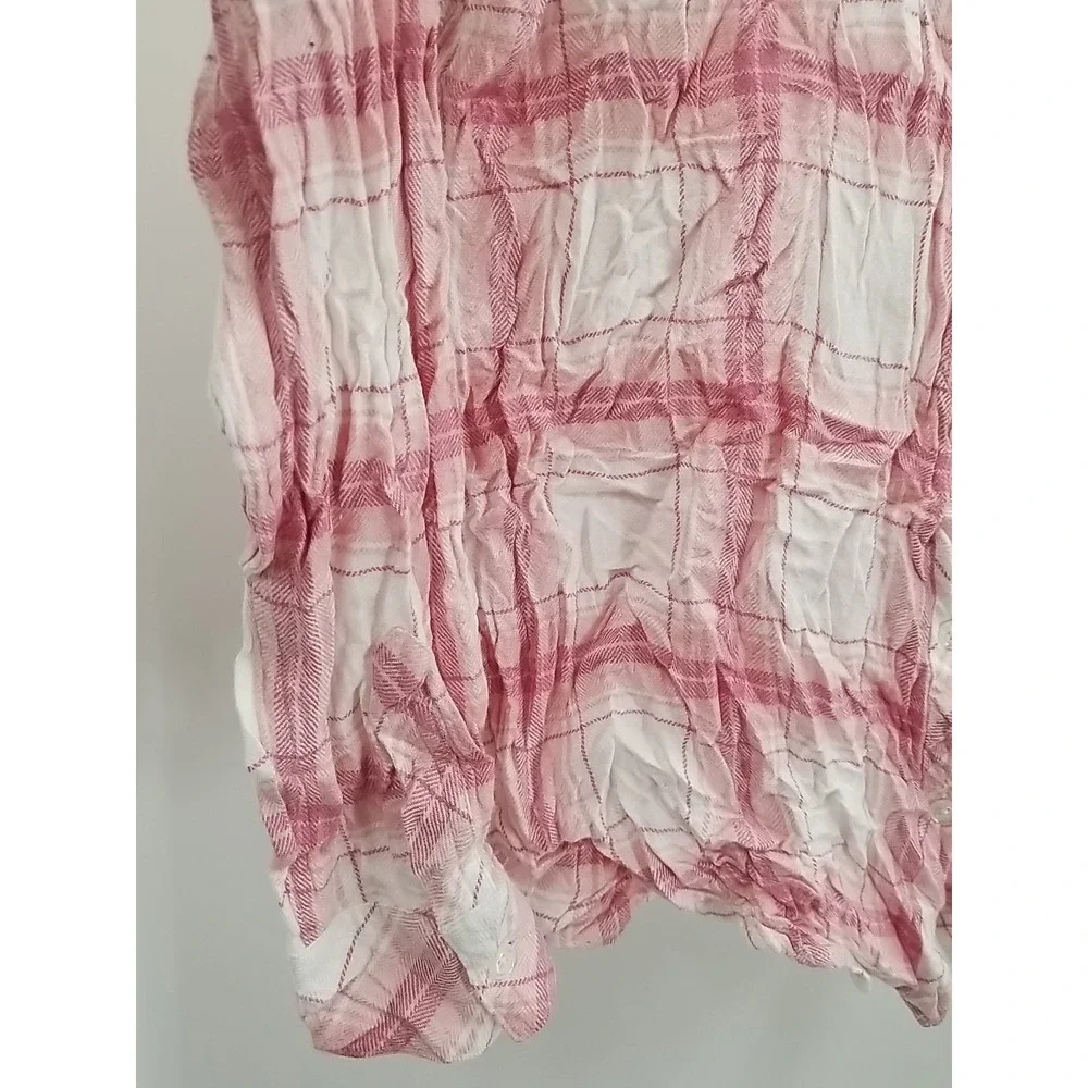 Well Worn Womens Flannel Plaid Long Sleeve Button‎ Up Shirt Small - Picture 4 of 6